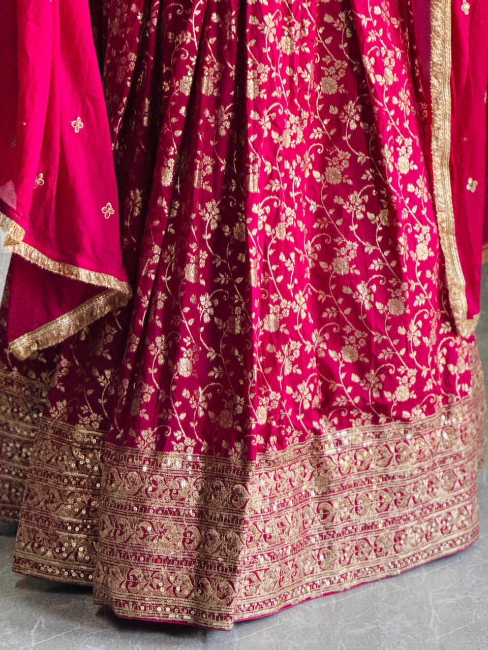 Banarsi Silk With Embroidery Work Party Wear Lehenga Choli