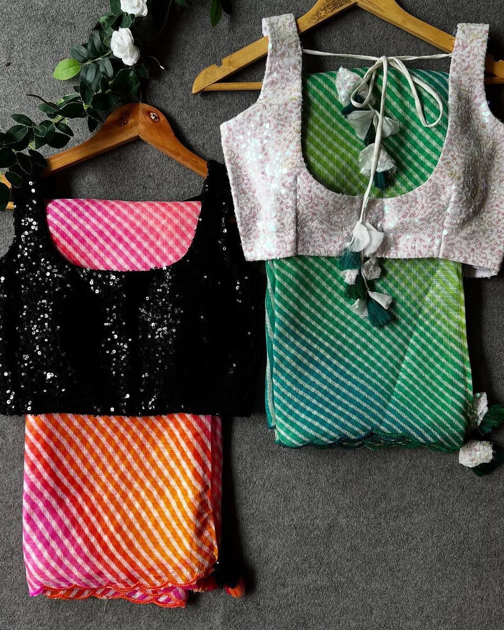 Super Rich Kota Leriyah Print Unique Embroidery Arco Work Saree & Blouse