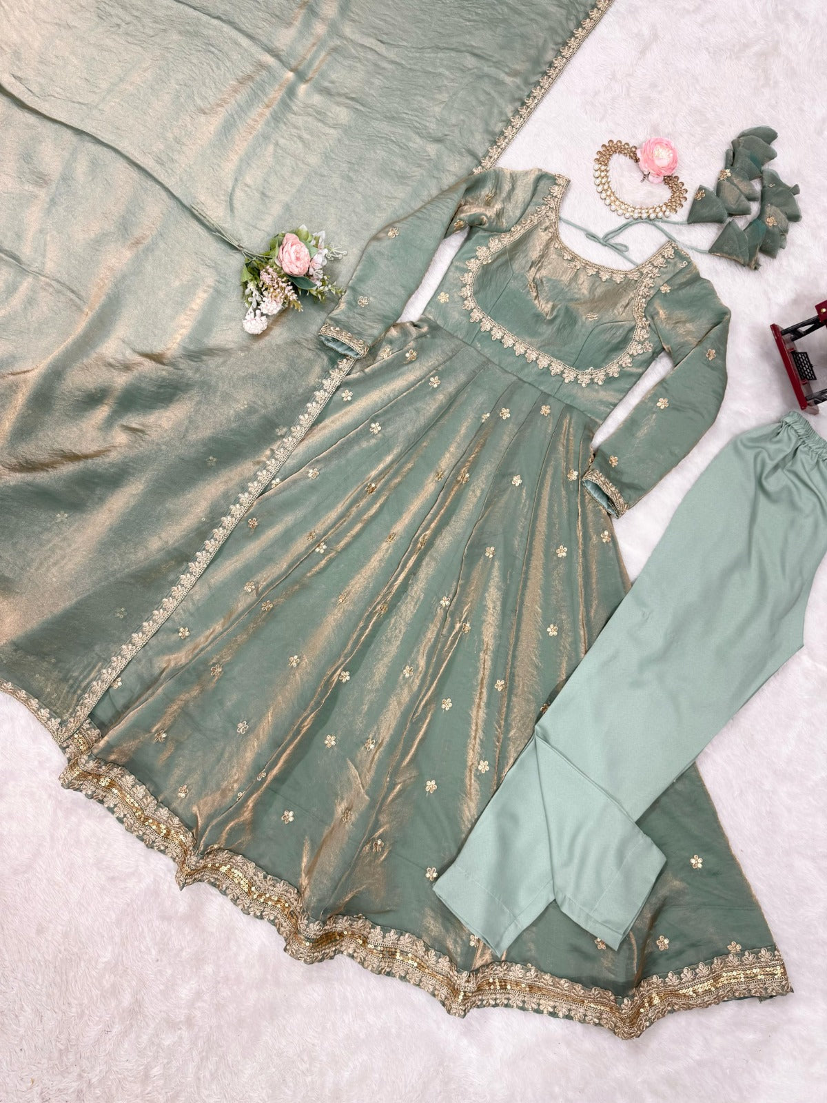 New Coding With Sequence Work Anarkali Suit Set