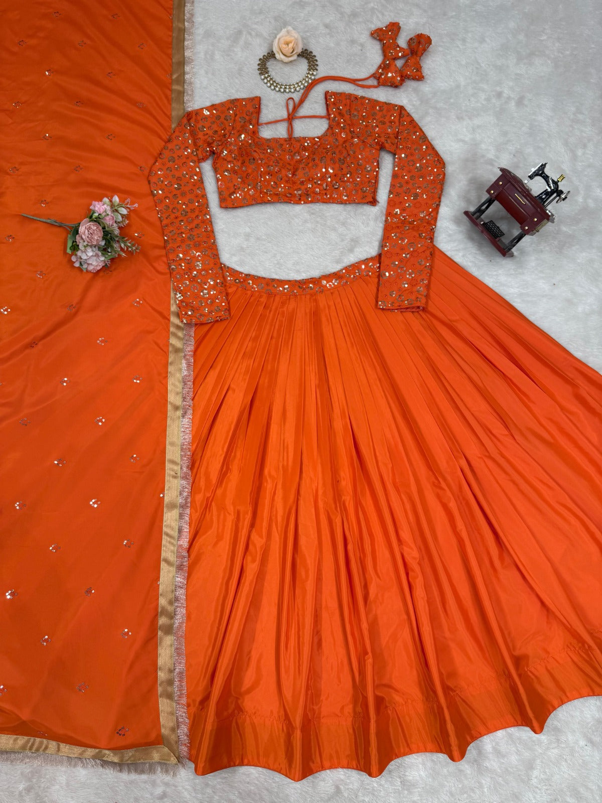 Wedding Special Thread With Sequence Work Lehenga Choli & Dupatta