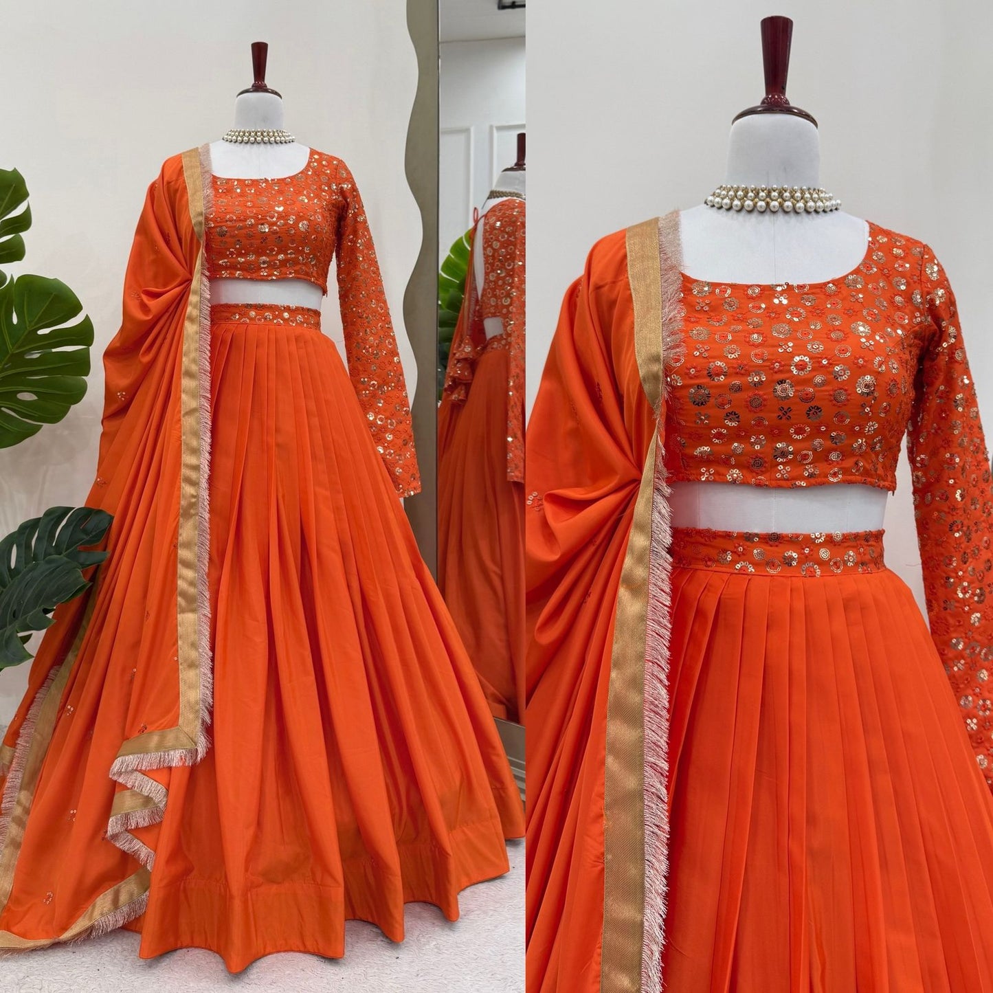 Wedding Special Thread With Sequence Work Lehenga Choli & Dupatta