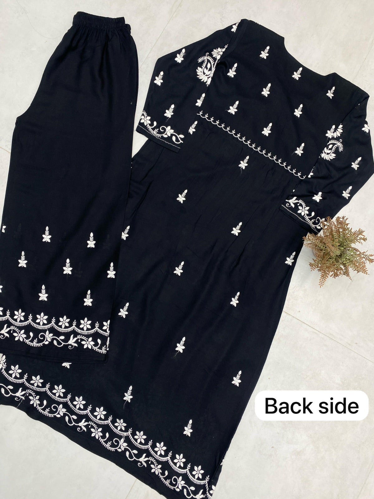 Summer Running Wear Special Trending Kurta Palazzo Set With Embroidery Thread Work