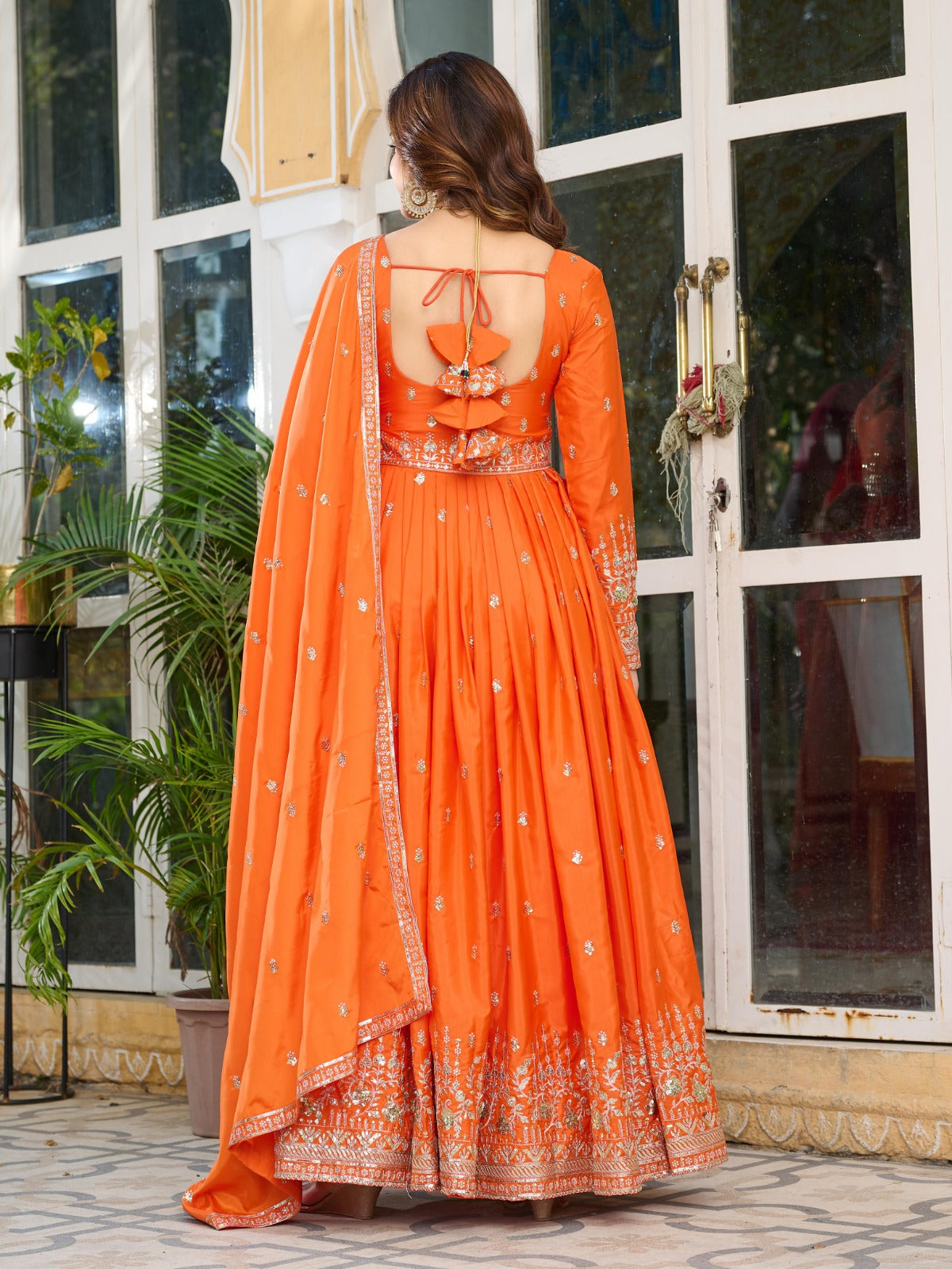 American Silk Beautiful Sequence Work Anarkali Suit