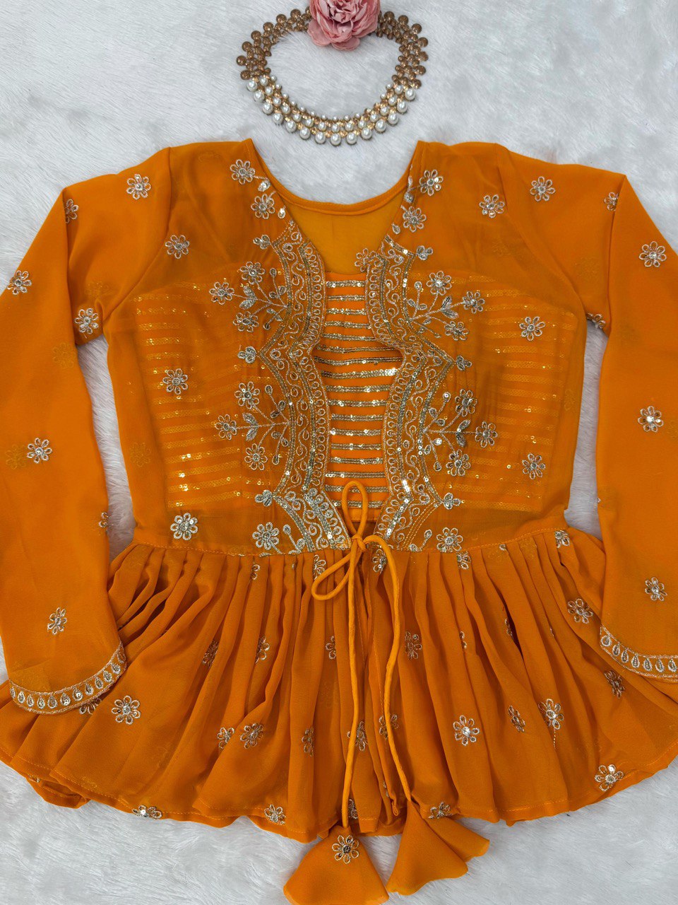 Yellow Color Beautiful Lehenga Choli With Koti