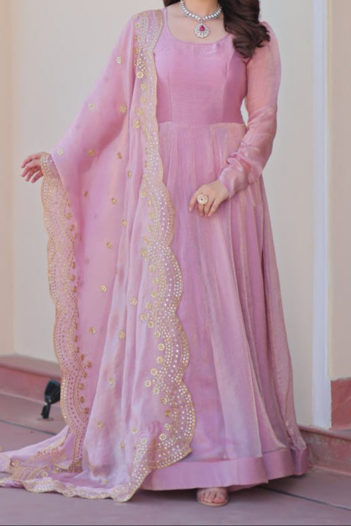 Premium Quality Fendy Chiffon Wedding Special Gown & Dupatta