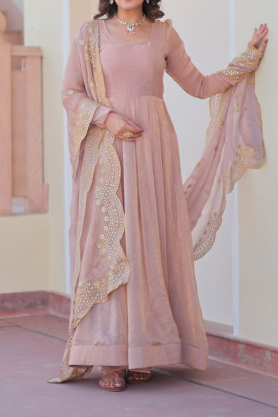 Premium Quality Fendy Chiffon Wedding Special Gown & Dupatta