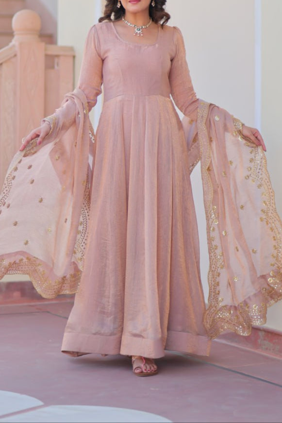 Premium Quality Fendy Chiffon Wedding Special Gown & Dupatta