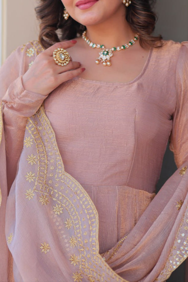 Premium Quality Fendy Chiffon Wedding Special Gown & Dupatta
