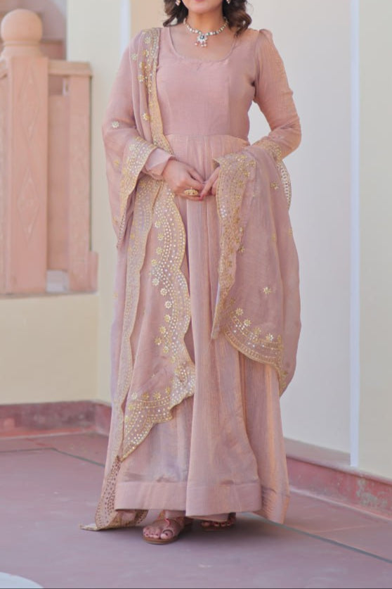 Premium Quality Fendy Chiffon Wedding Special Gown & Dupatta