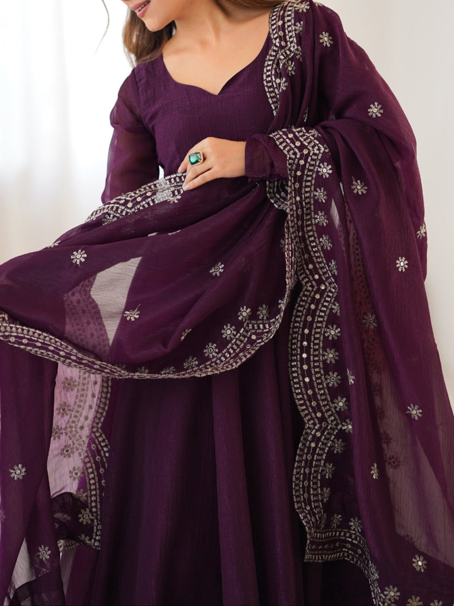 Premium Quality Fandy Sequence Work Suit Set