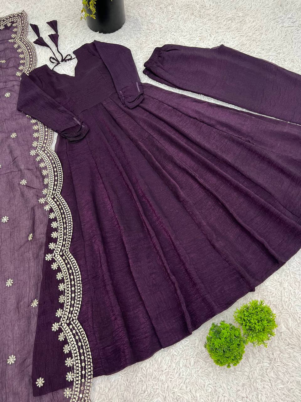 Premium Quality Fandy Sequence Work Suit Set