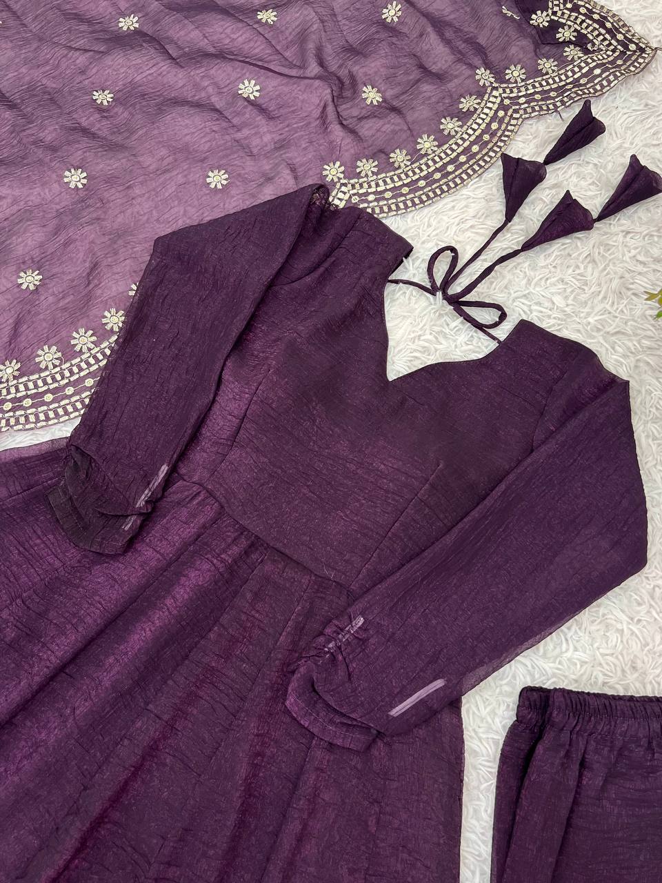Premium Quality Fandy Sequence Work Suit Set