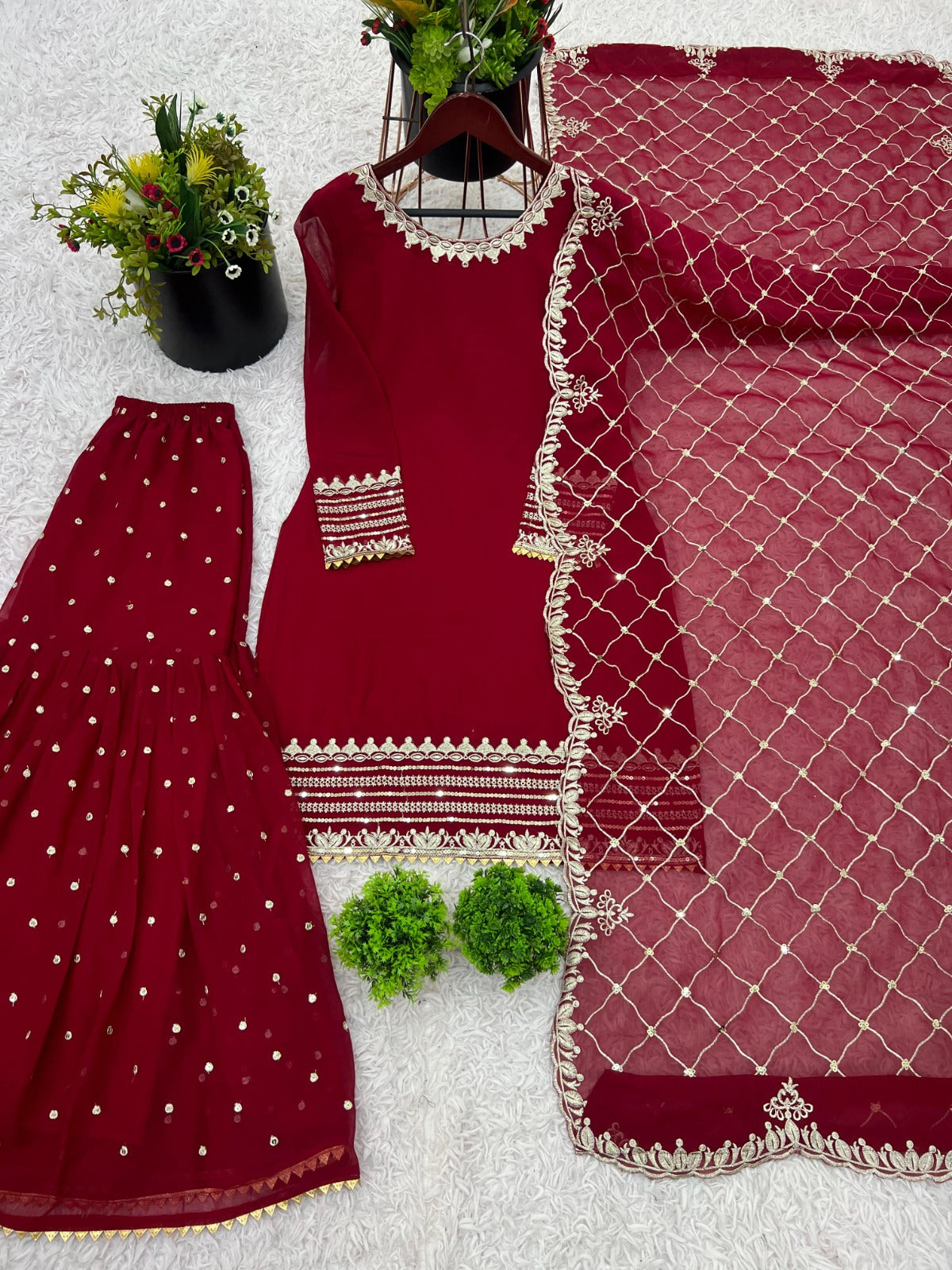 Eid Special Heavy Embroidery Work Suit Set
