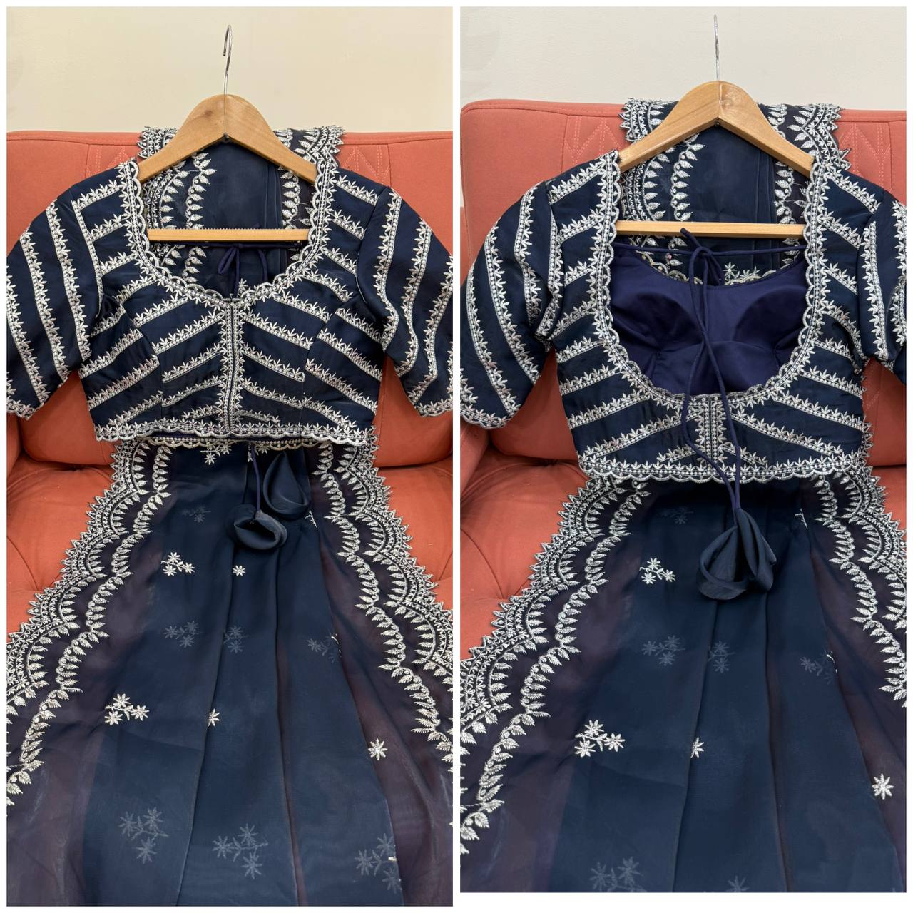 Wedding Special Thread With Sequence Work Saree & Blouse