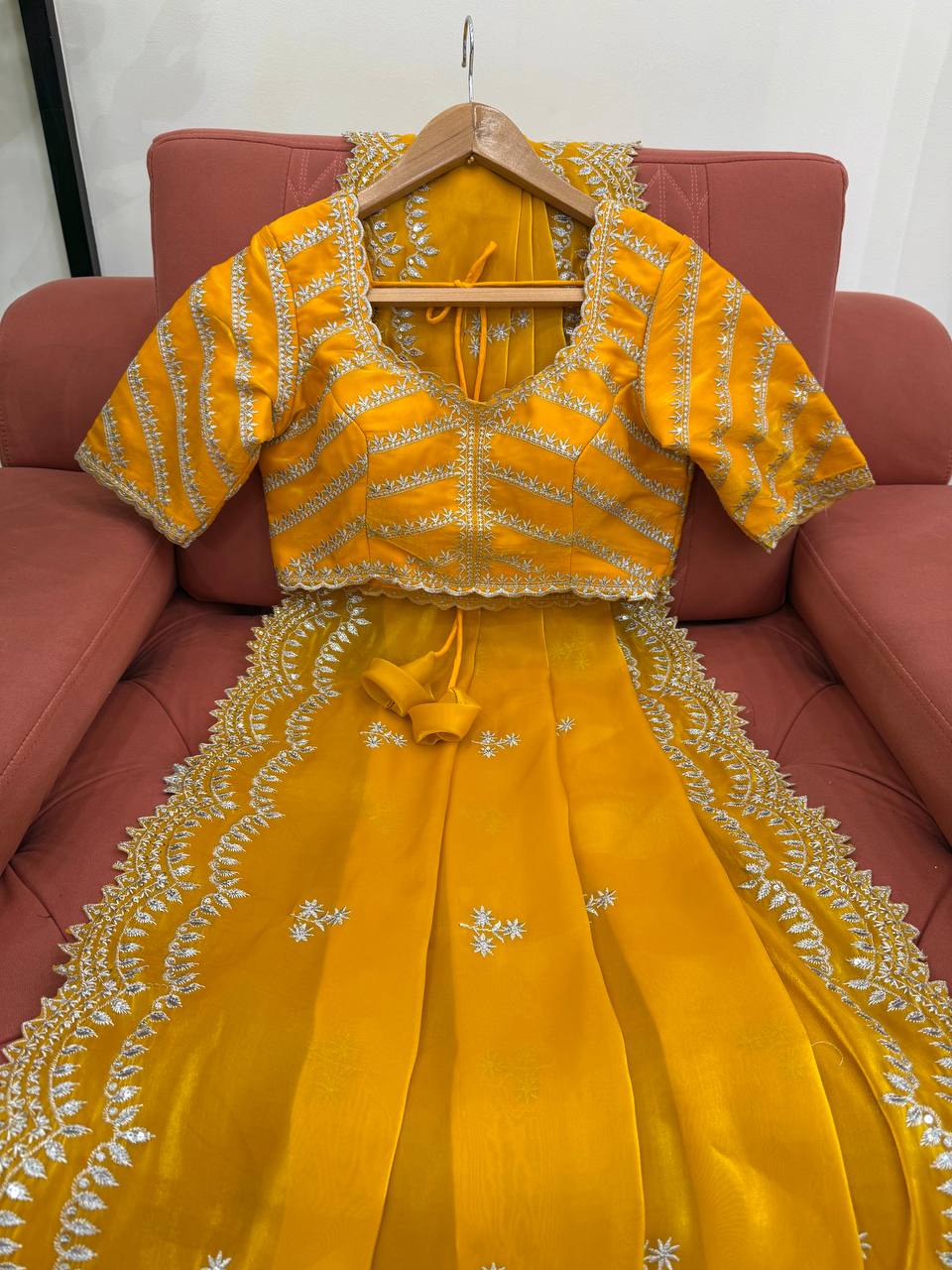 Wedding Special Thread With Sequence Work Saree & Blouse