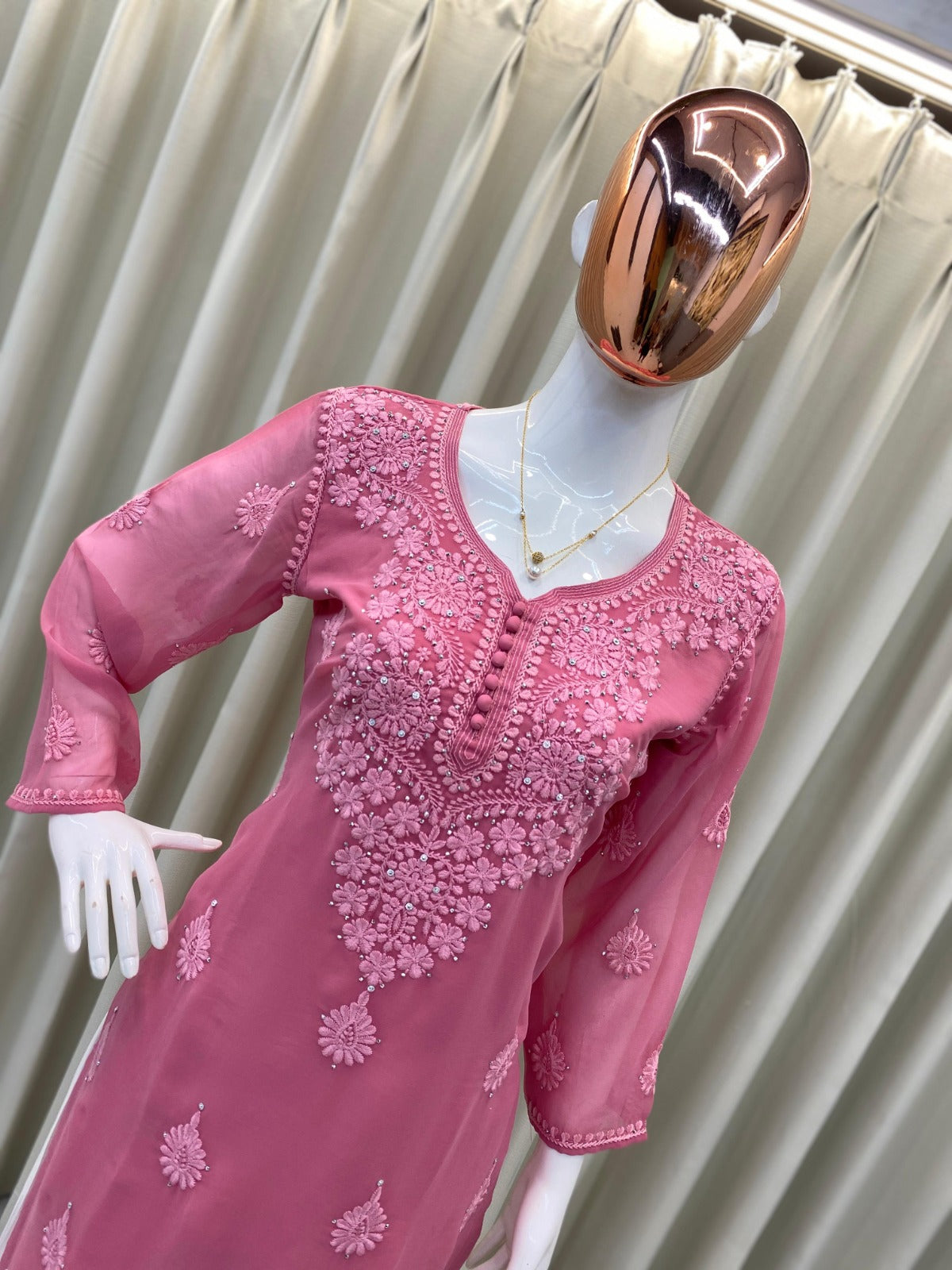 Trending Summer Top With Cotton Thread Embroidered Work & Palazzo