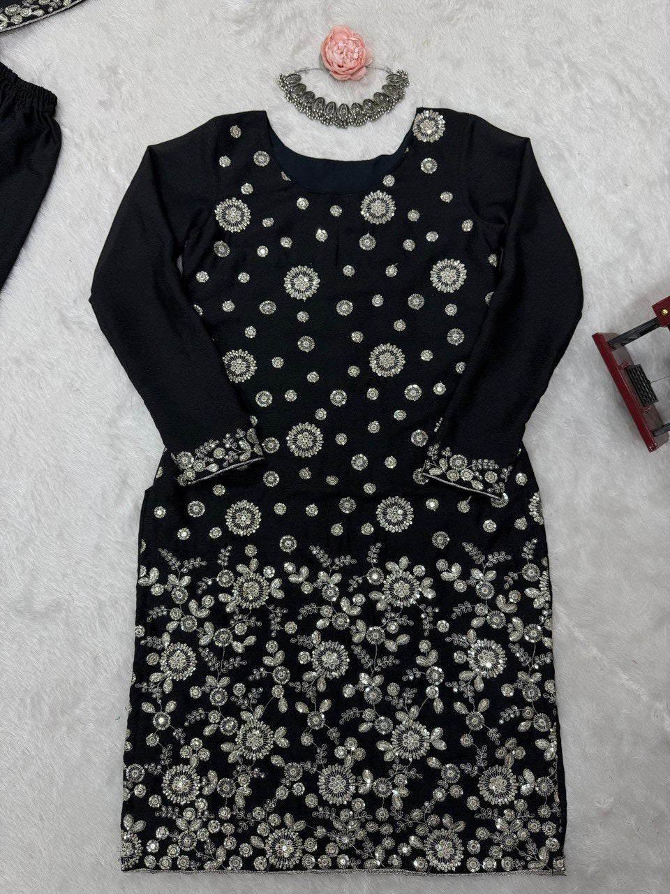 Thread With Sequence Work Sharara Suit Set
