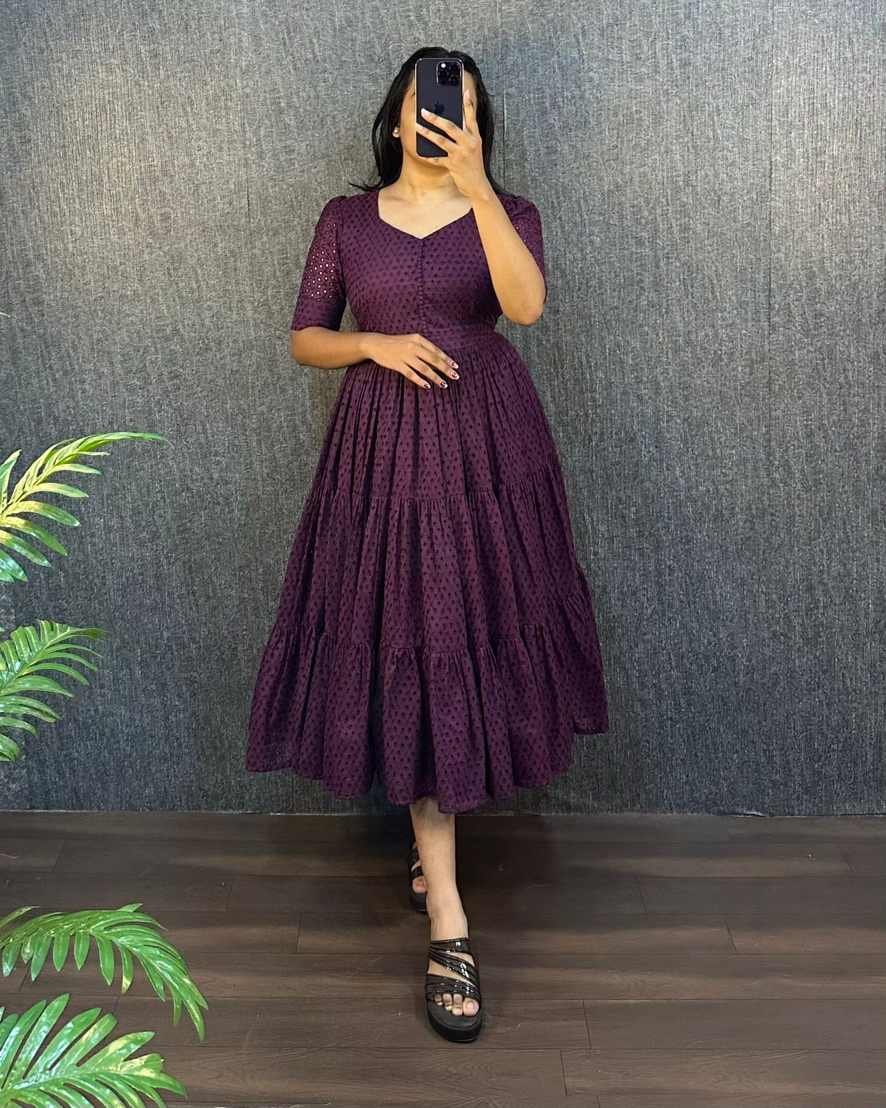 Summer Special Hakoba Cotton With 3 Midi Lair With One Side Pocket