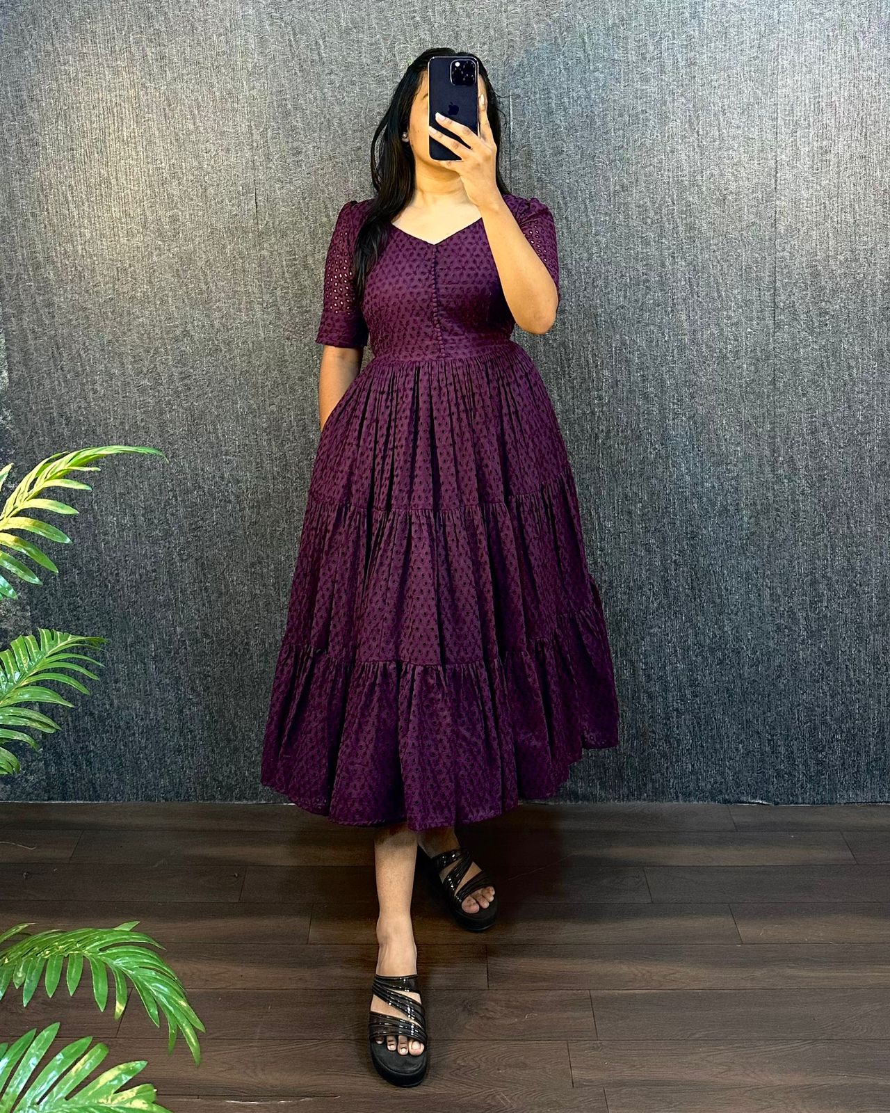 Summer Special Hakoba Cotton With 3 Midi Lair With One Side Pocket