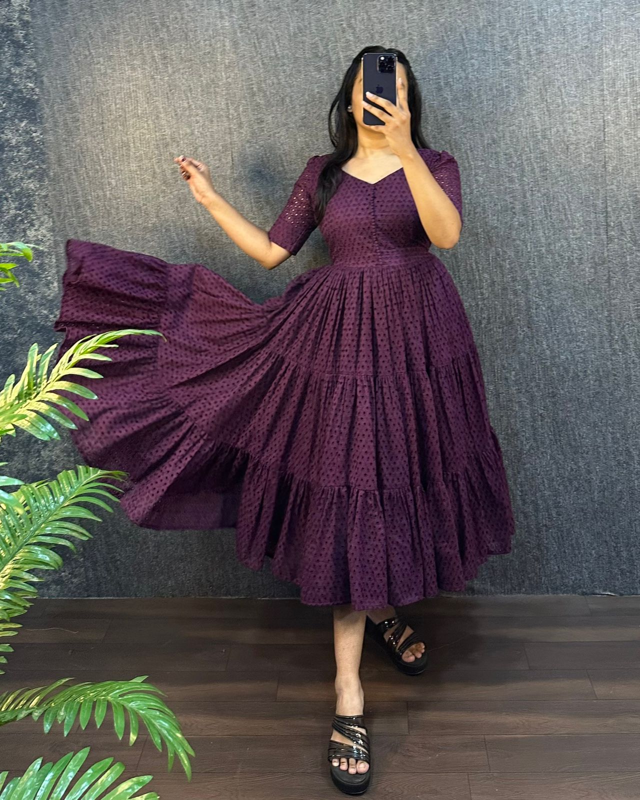 Summer Special Hakoba Cotton With 3 Midi Lair With One Side Pocket