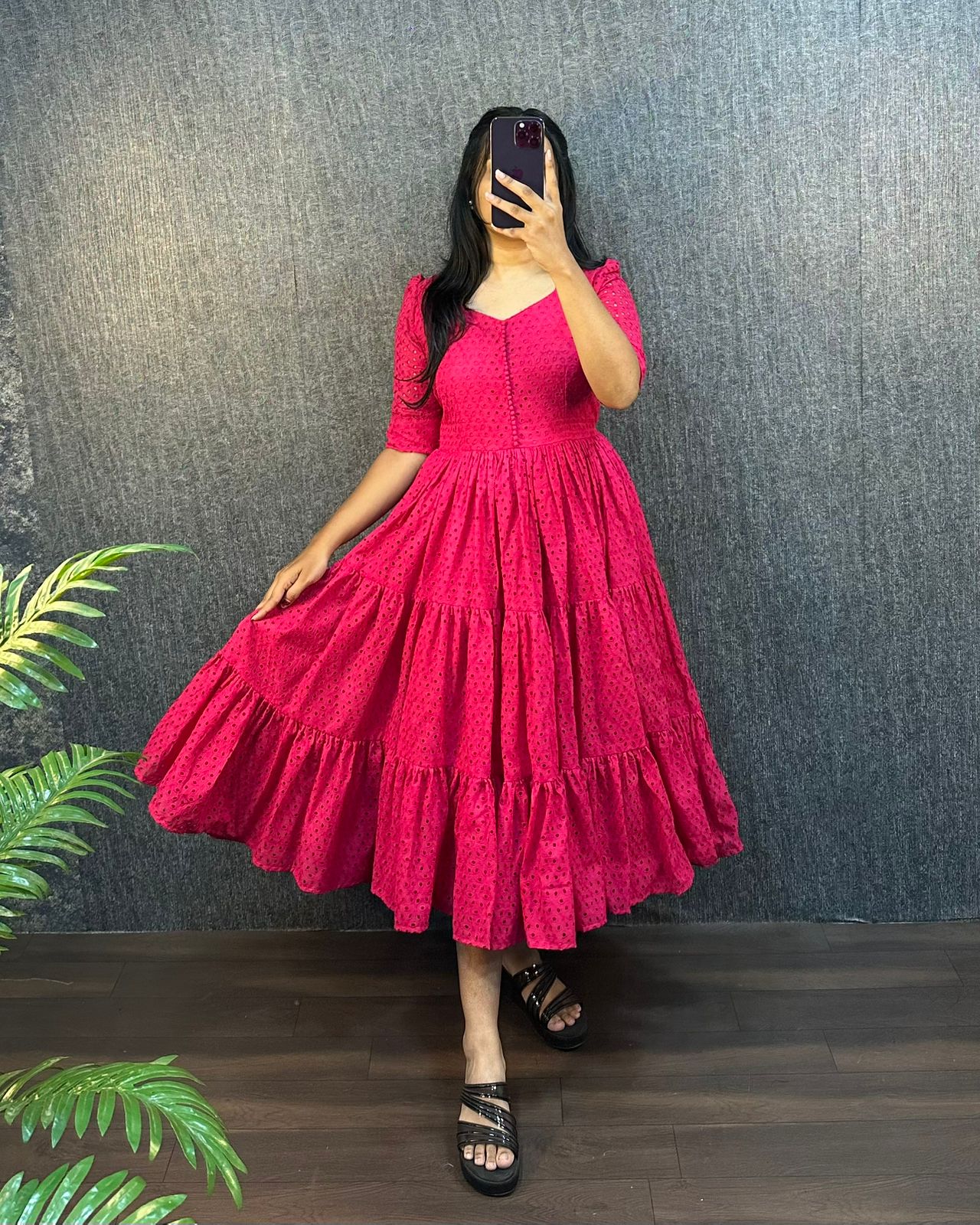 Summer Special Hakoba Cotton With 3 Midi Lair With One Side Pocket