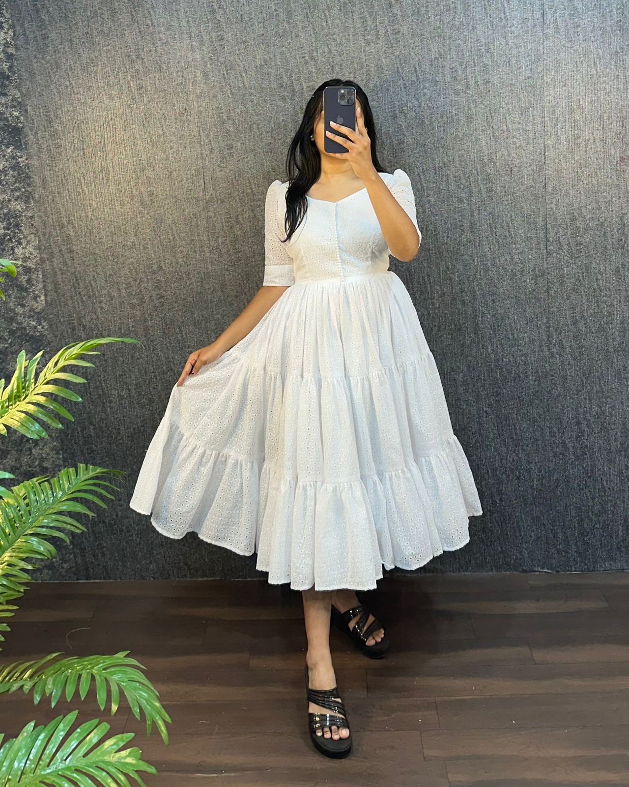 Summer Special Hakoba Cotton With 3 Midi Lair With One Side Pocket
