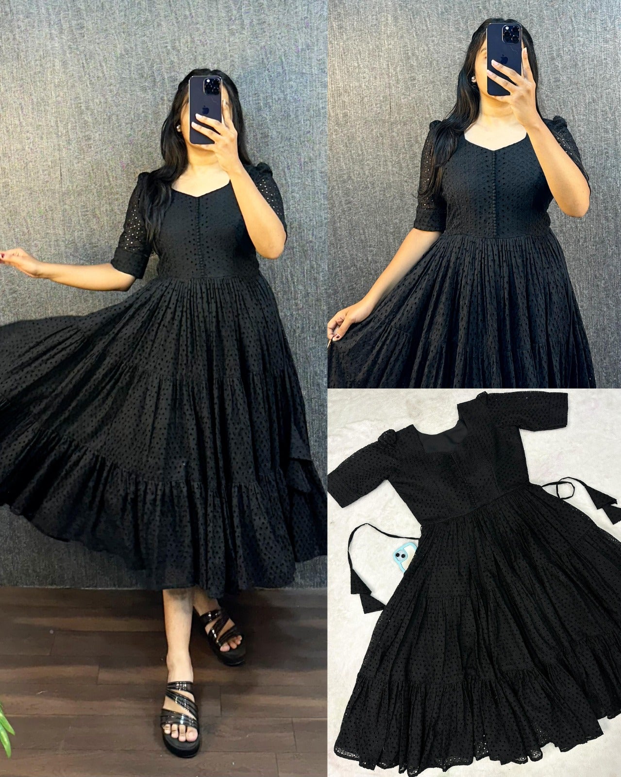 Summer Special Hakoba Cotton With 3 Midi Lair With One Side Pocket