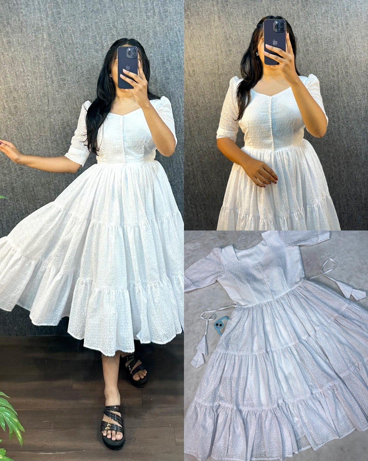 Summer Special Hakoba Cotton With 3 Midi Lair With One Side Pocket