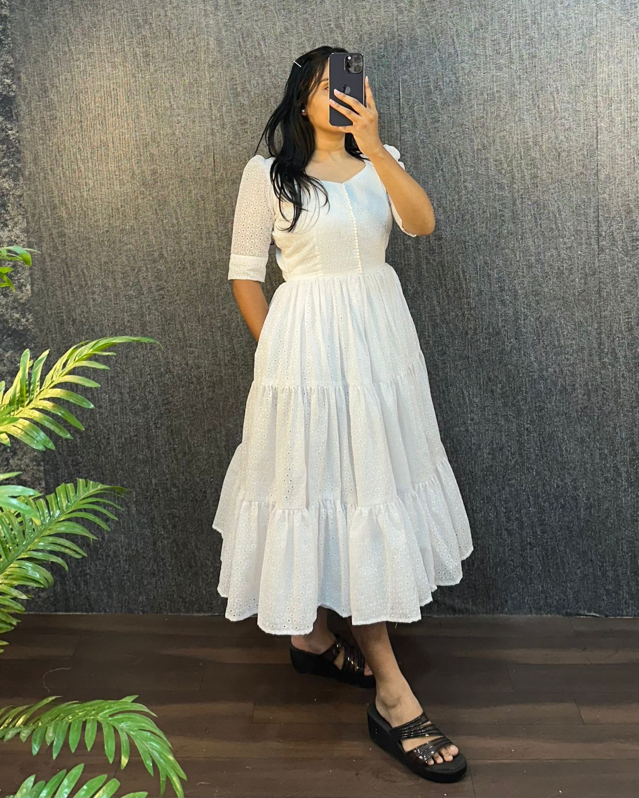 Summer Special Hakoba Cotton With 3 Midi Lair With One Side Pocket