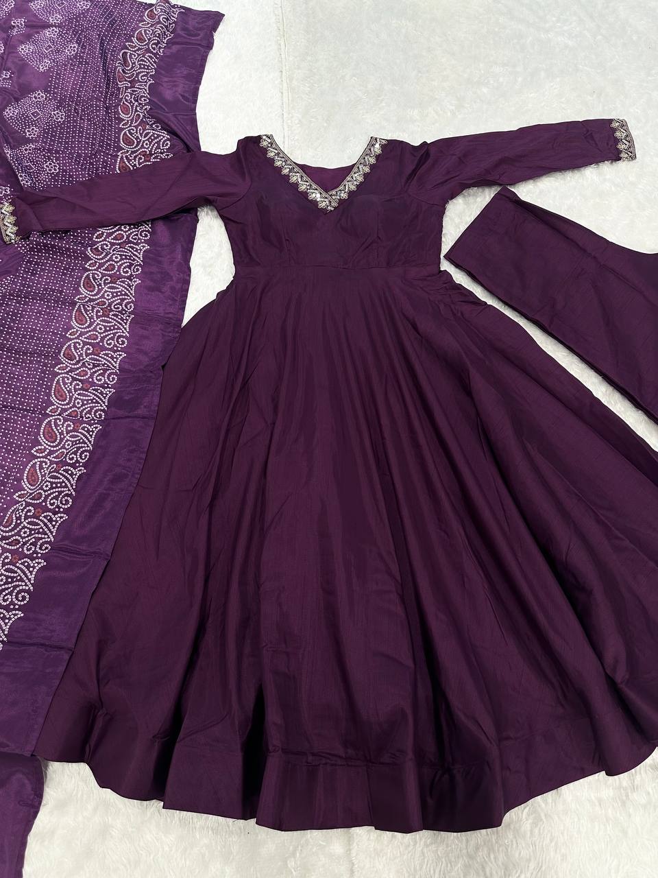 Wedding Special Dori & Sequence Work Anarkali Suit Set