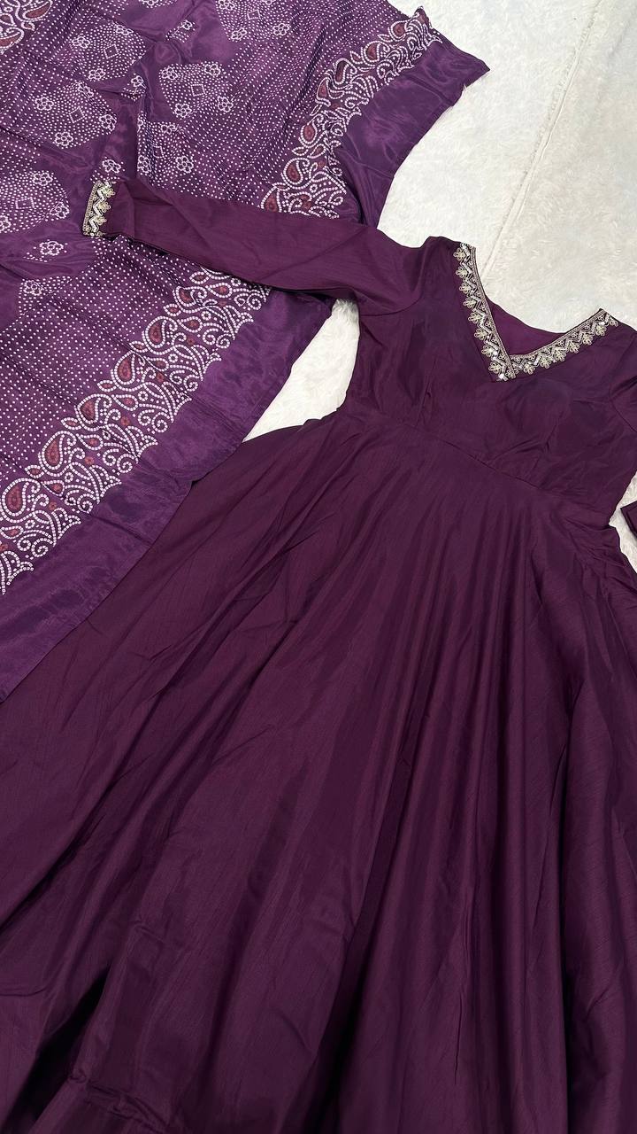 Wedding Special Dori & Sequence Work Anarkali Suit Set