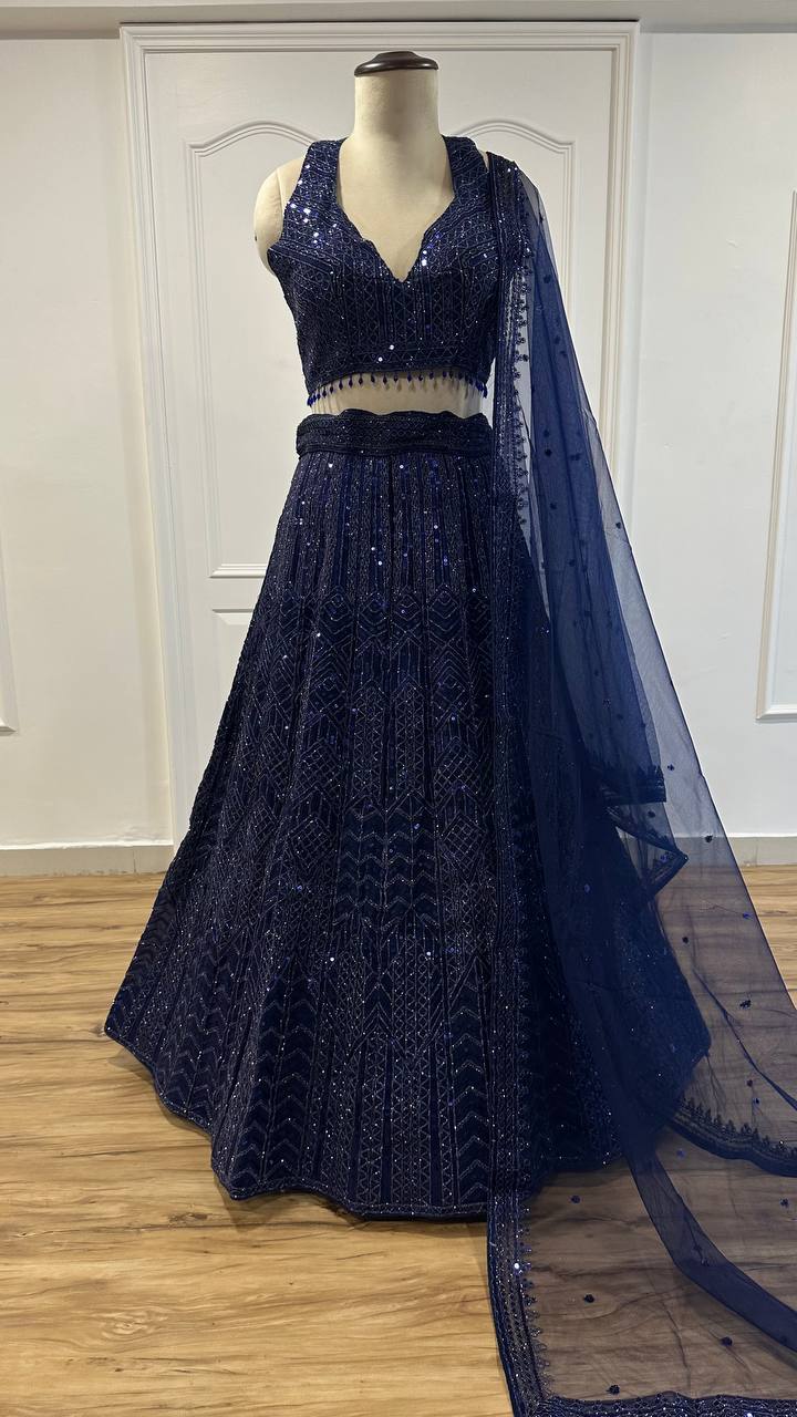 Sangeet Night Special Sequins & Dori Work Lehenga Choli