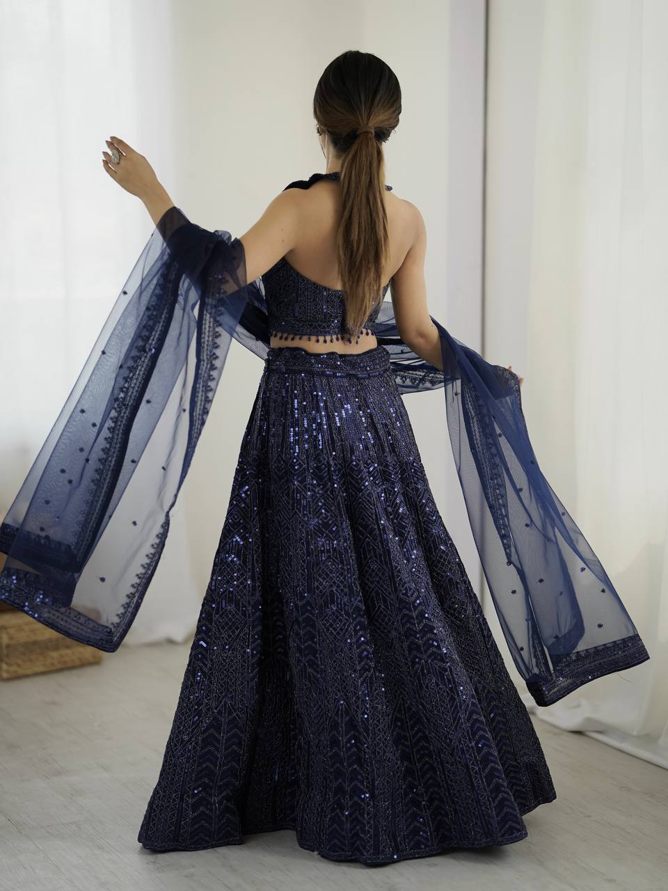 Sangeet Night Special Sequins & Dori Work Lehenga Choli