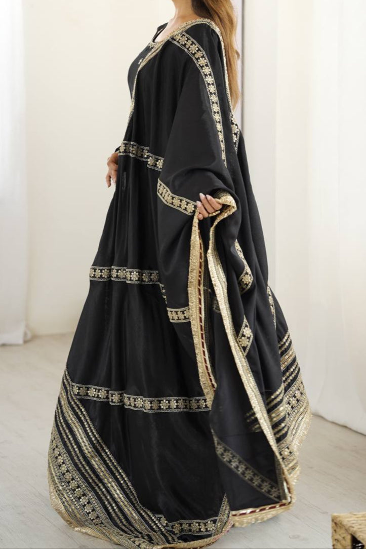 Chinon & Thread With Sequence Lace Border Heavy Anarkali Suit Set