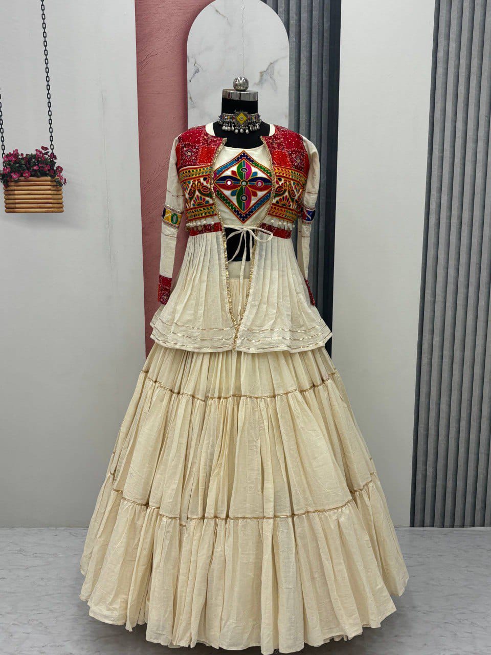 Pure Cotton Navratri Special Lehenga Choli With Koti
