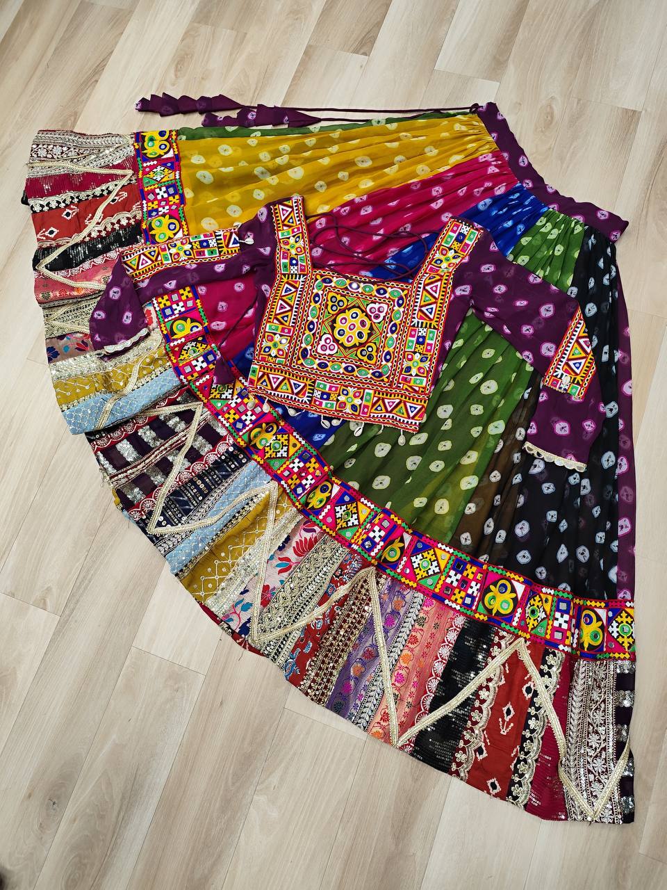 Navratri Lehenga Choli Kali Style