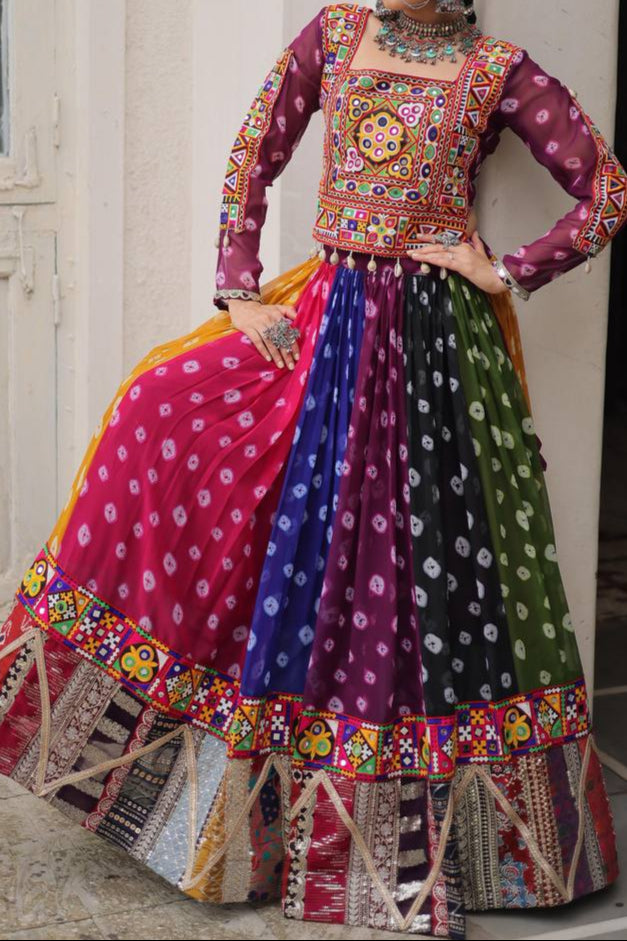 Navratri Lehenga Choli Kali Style