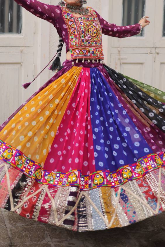Navratri Lehenga Choli Kali Style