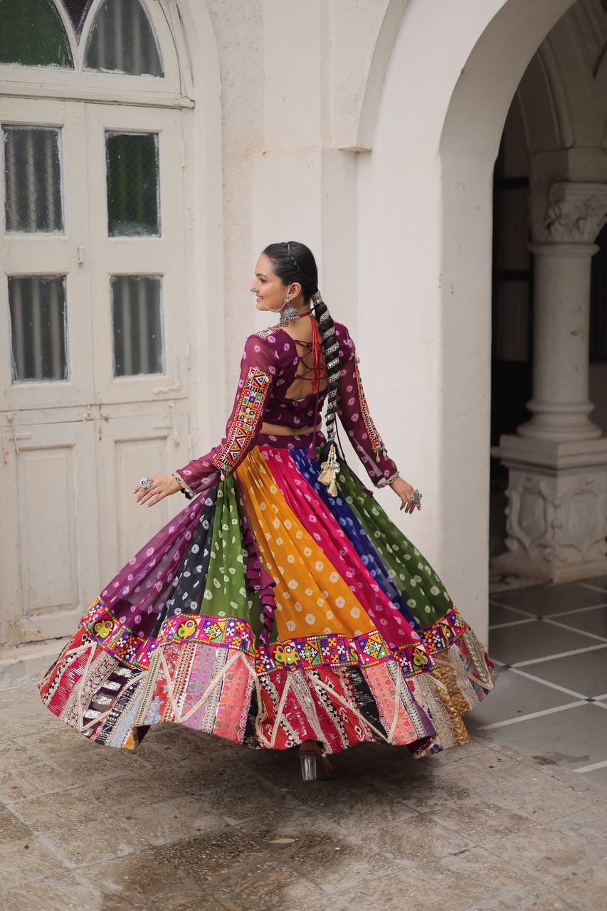 Navratri Lehenga Choli Kali Style