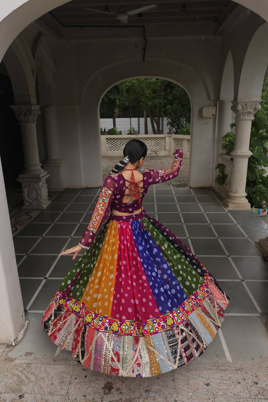 Navratri Lehenga Choli Kali Style