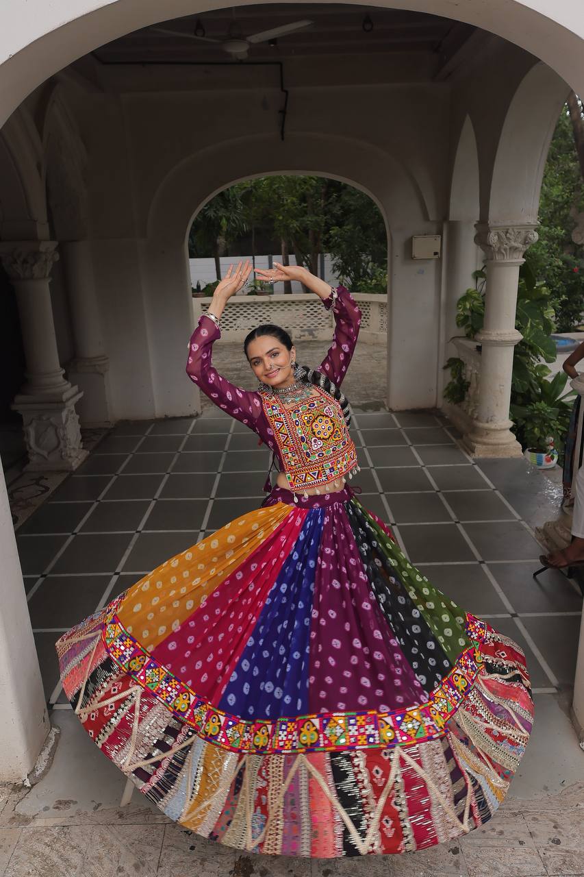 Navratri Lehenga Choli Kali Style