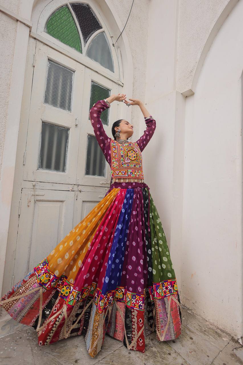 Navratri Lehenga Choli Kali Style