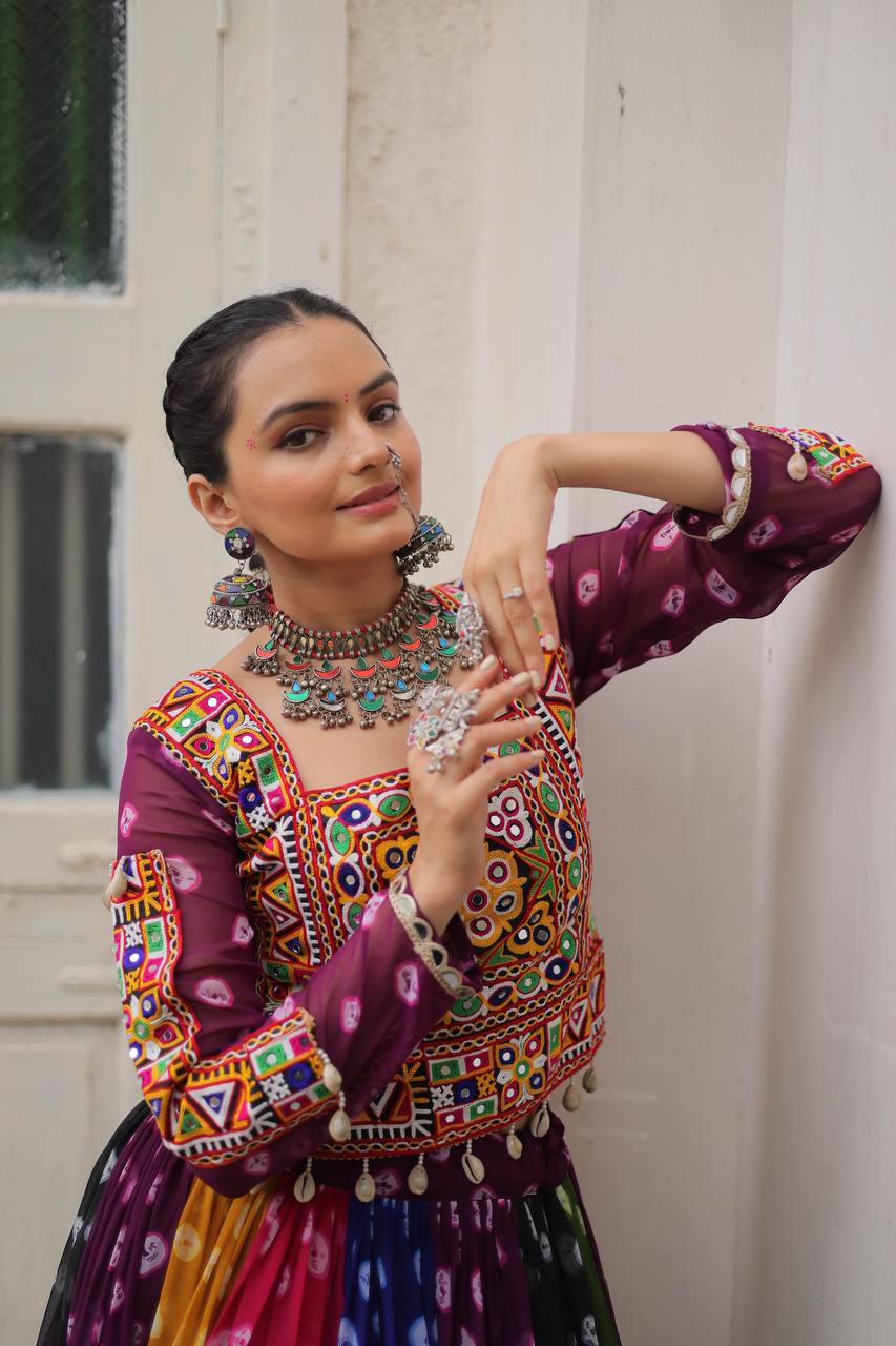 Navratri Lehenga Choli Kali Style