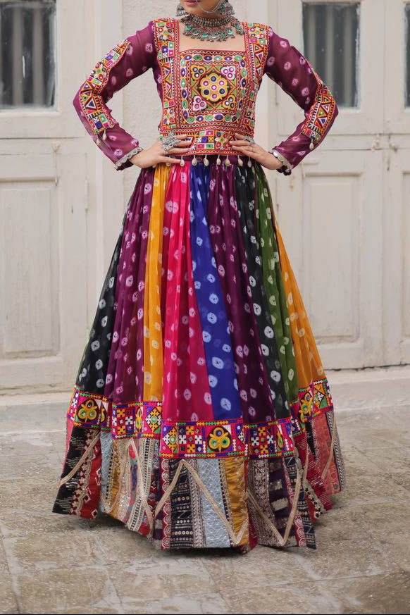 Navratri Lehenga Choli Kali Style