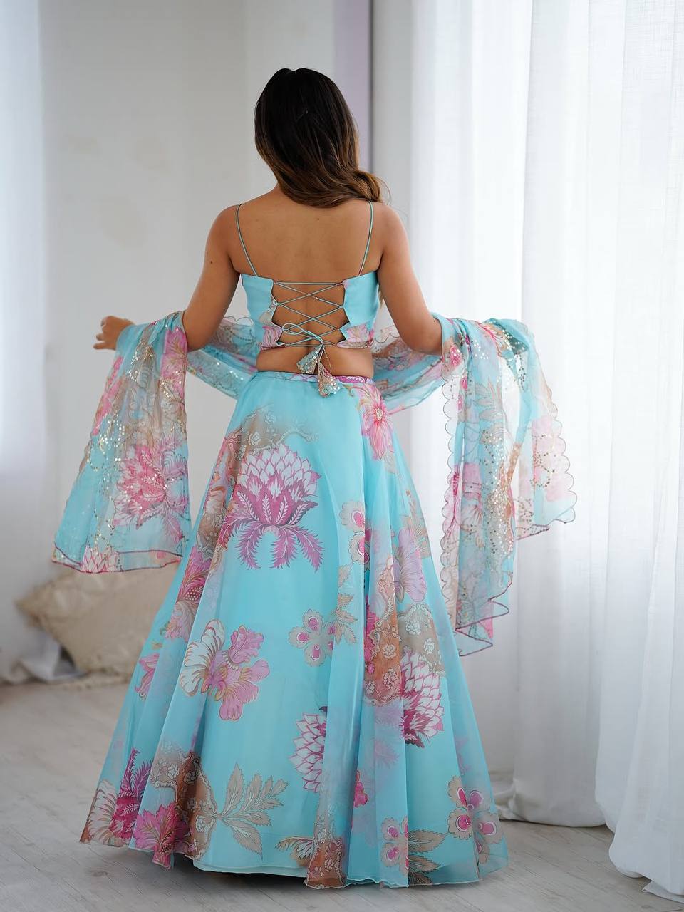 Party Wear Digital printed Lehenga Choli & Dupatta