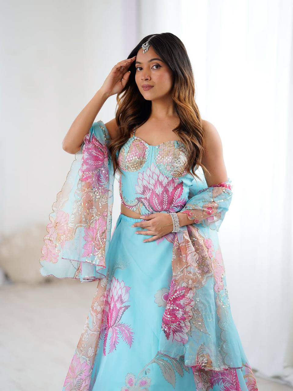Party Wear Digital printed Lehenga Choli & Dupatta