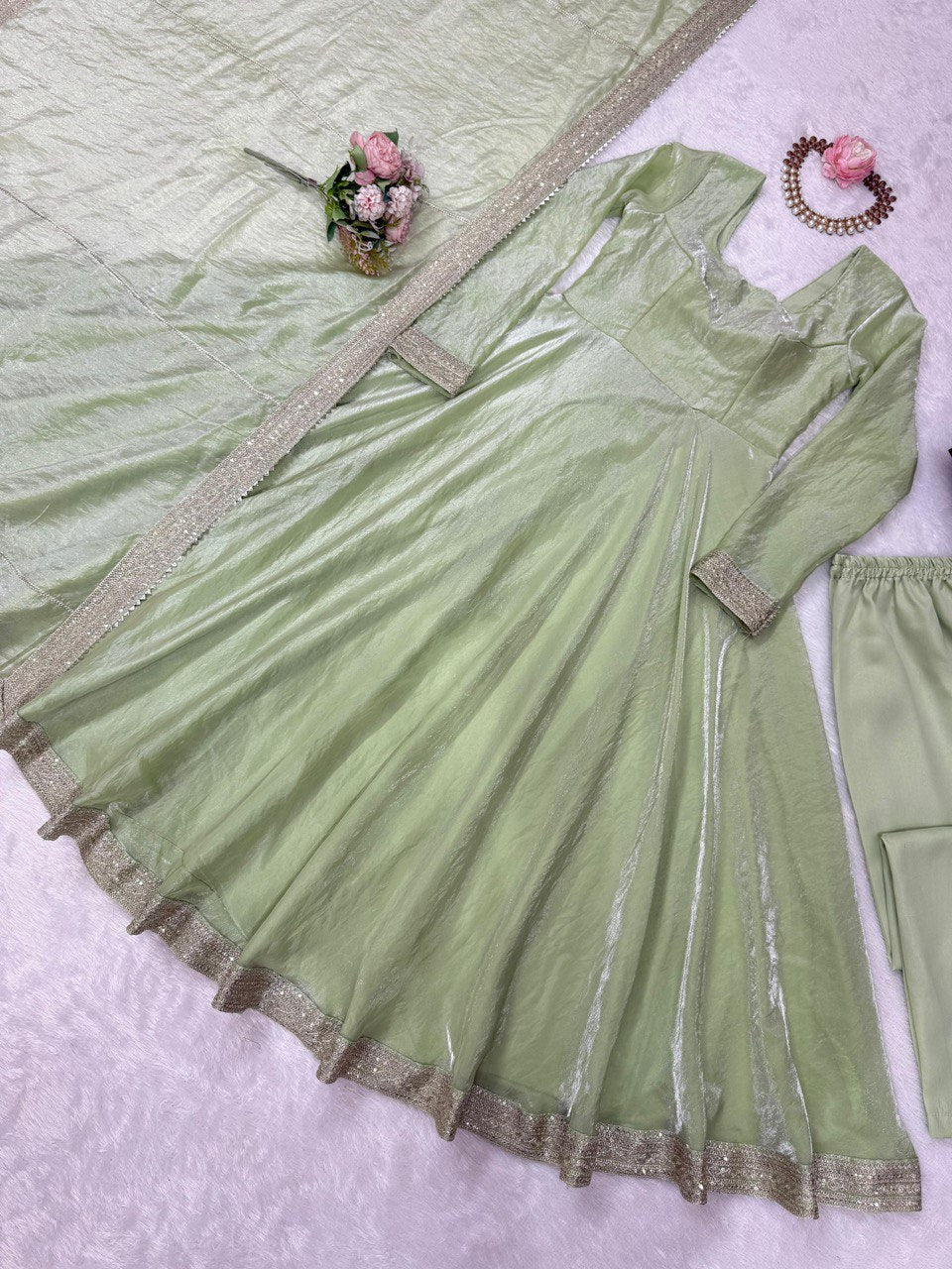 Mehendi Special Sequence And Stylish Anarkali Suit