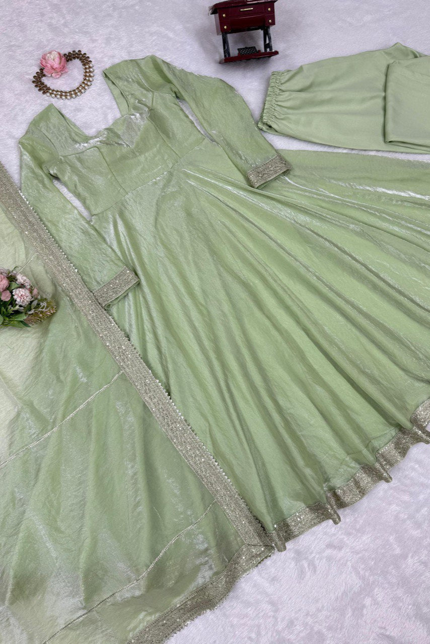 Mehendi Special Sequence And Stylish Anarkali Suit