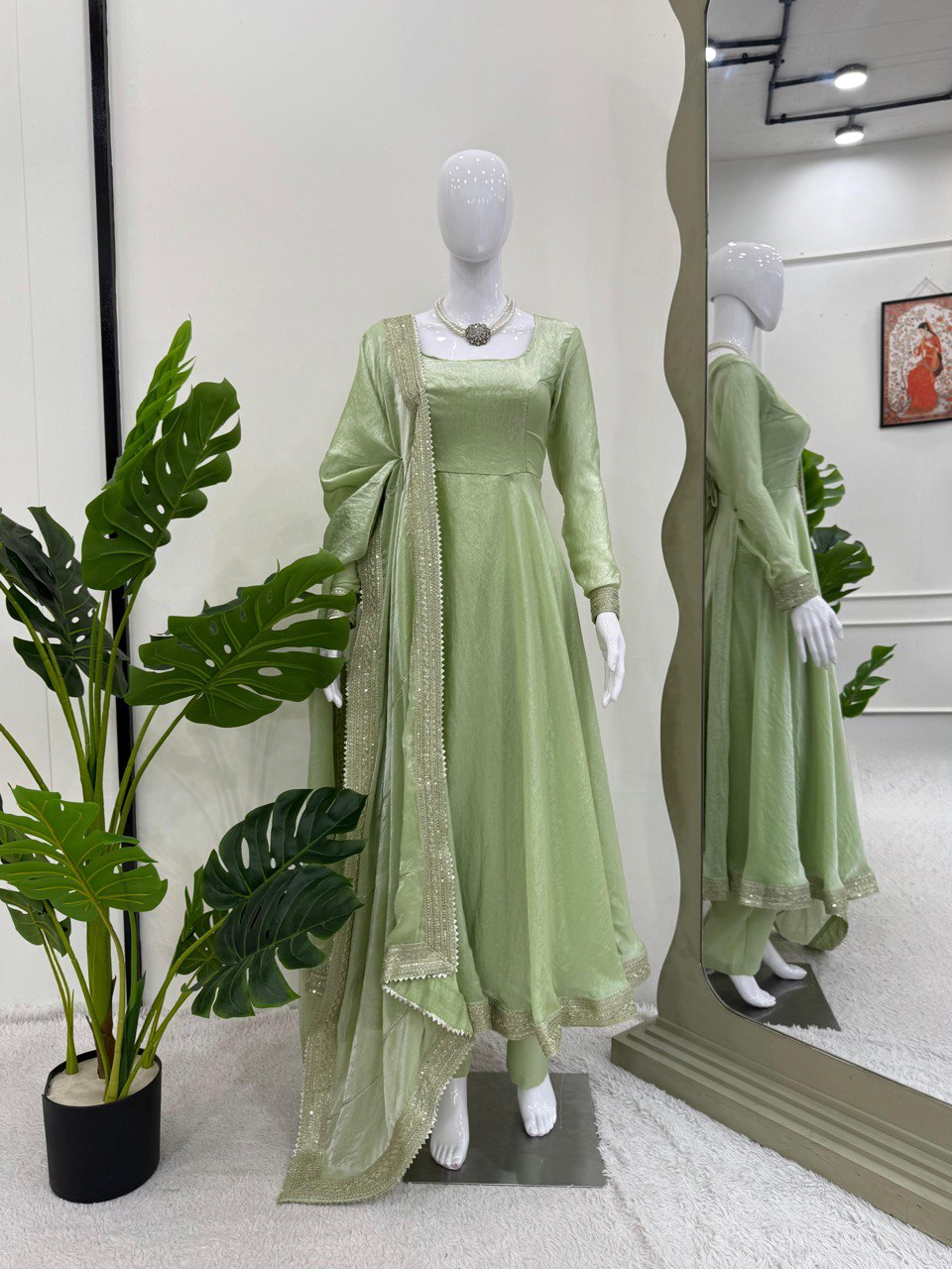 Mehendi Special Sequence And Stylish Anarkali Suit