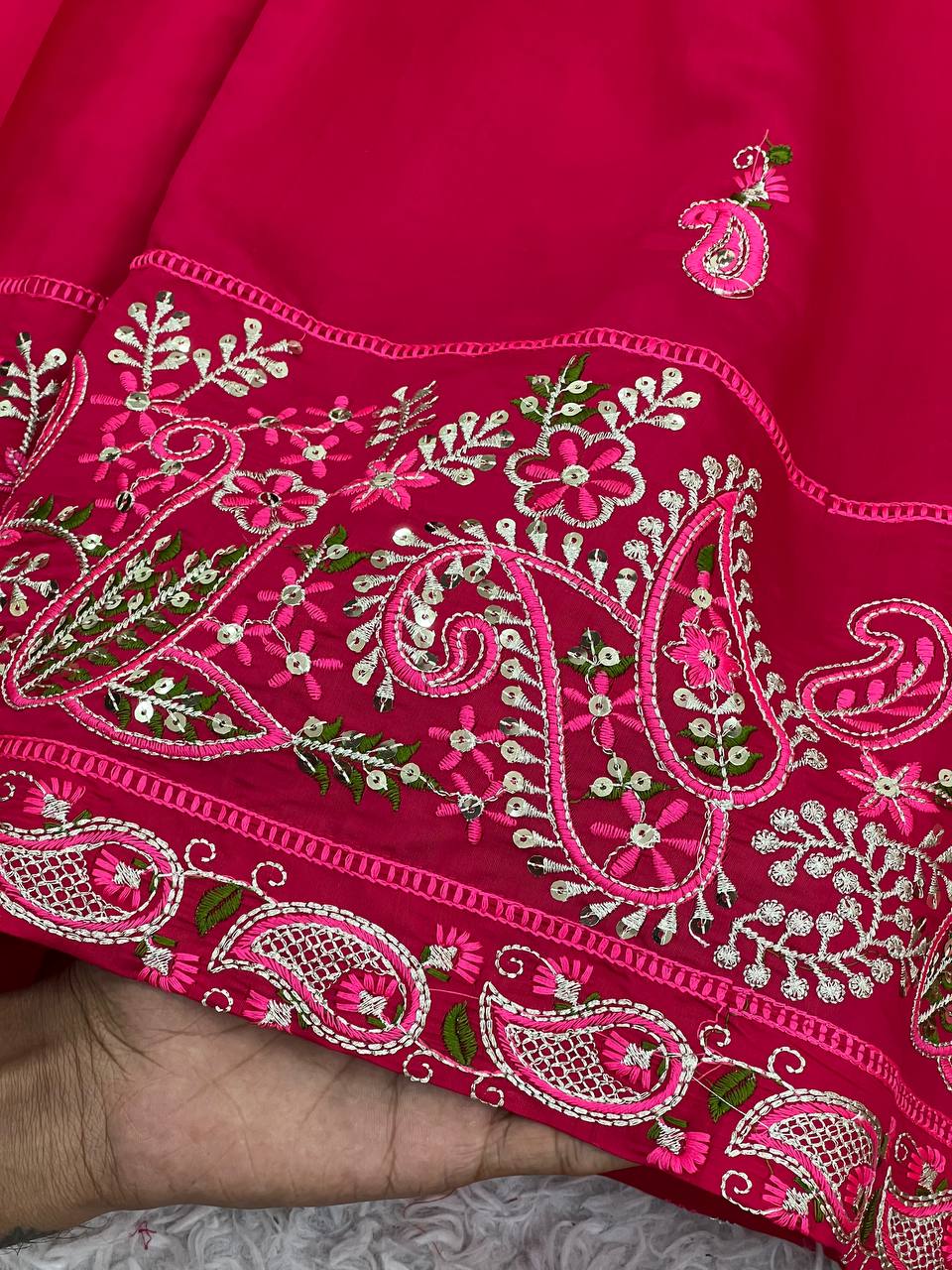 Embroidery Sequence Work Gown Pent & Dupatta